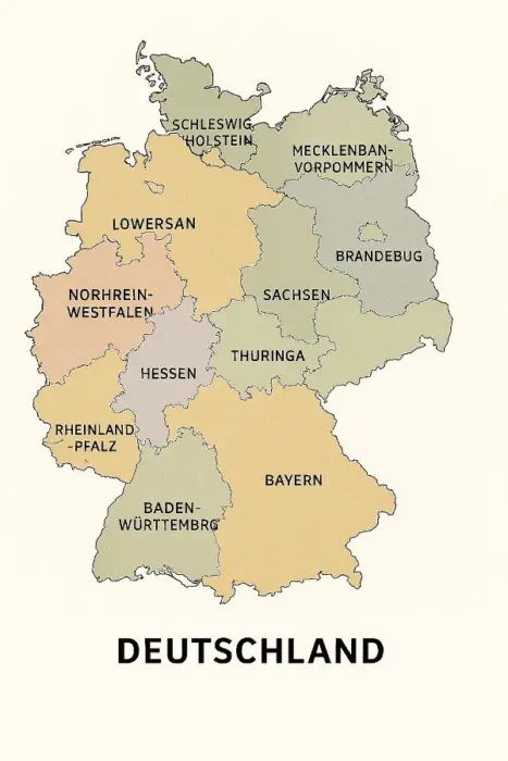 KI-generierte Detuschlandkarte mit dem Bundesland "Brandebug"